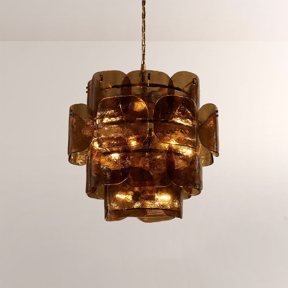 Blaire Tiered Handcrafted Glass Chandelier