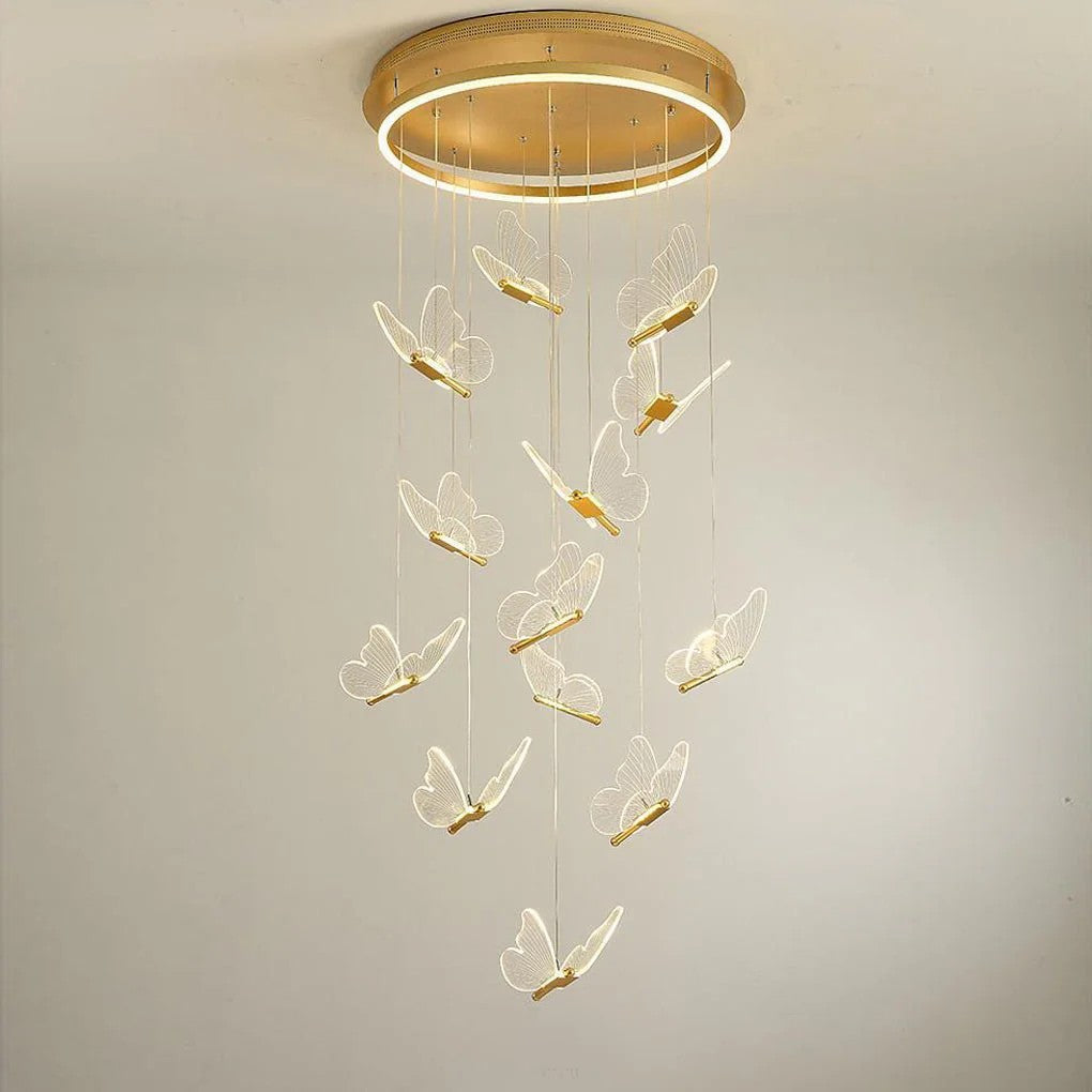 Modern Acrylic Butterfly Chandelier  Ceiling Light