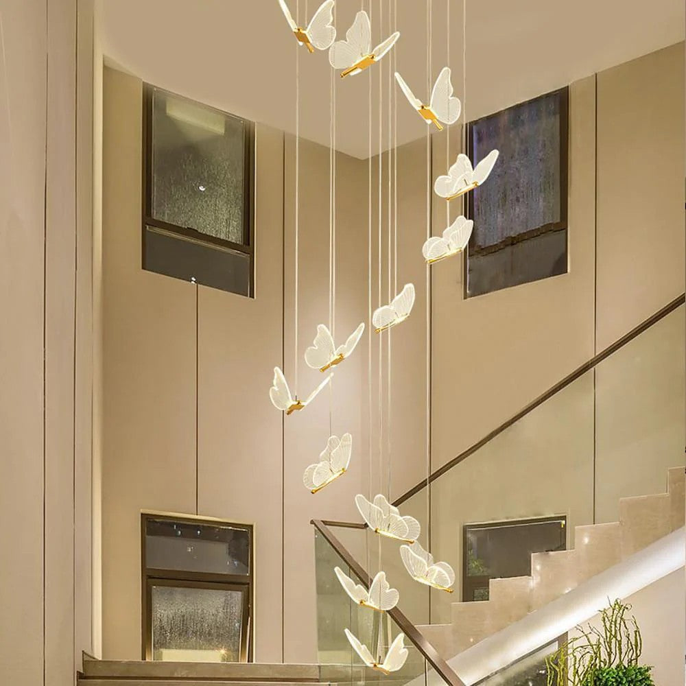 Modern Acrylic Butterfly Chandelier  Ceiling Light