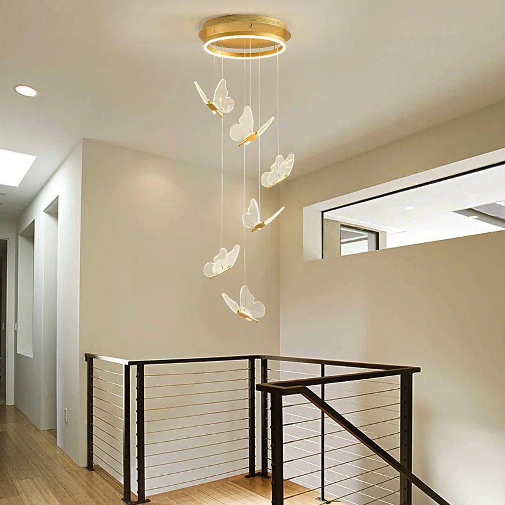 Modern Acrylic Butterfly Chandelier  Ceiling Light