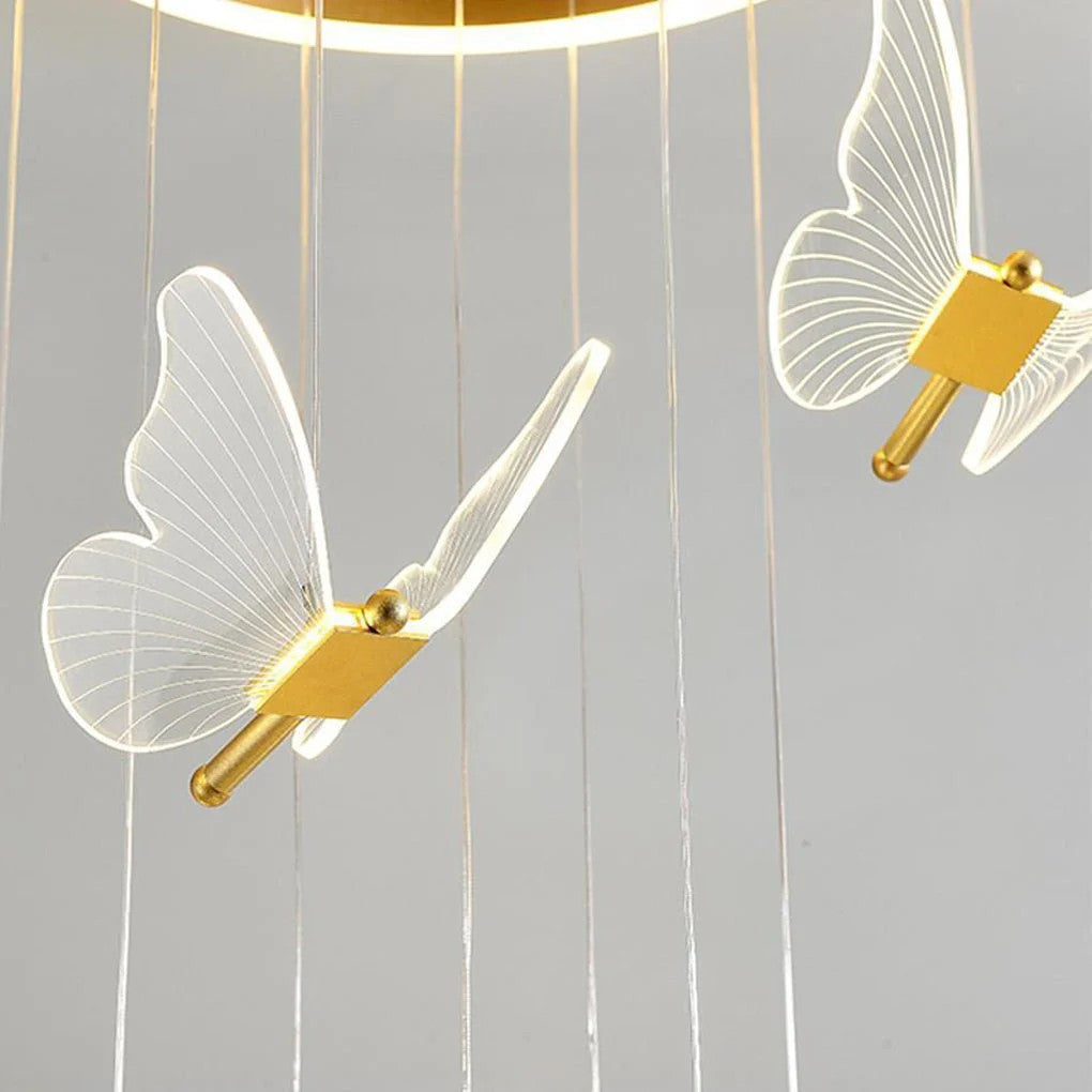 Modern Acrylic Butterfly Chandelier  Ceiling Light