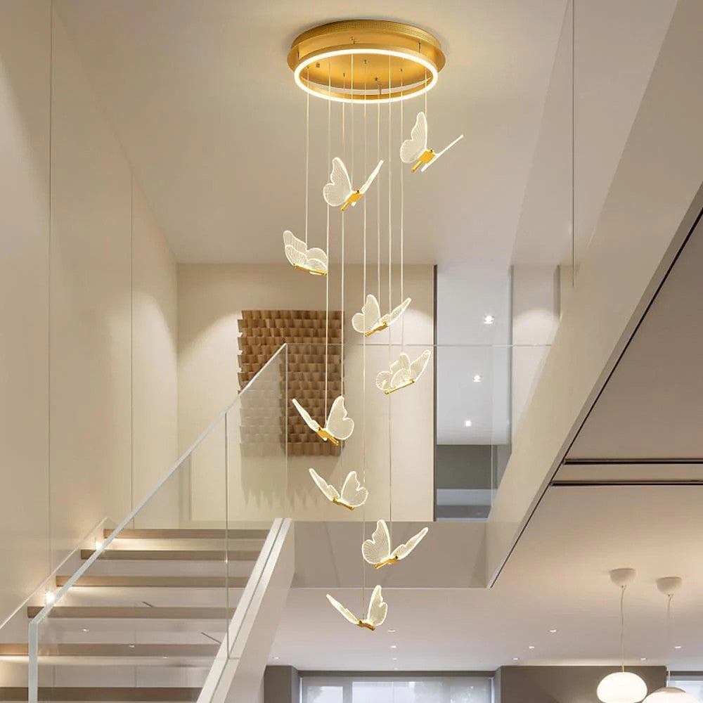 Modern Acrylic Butterfly Chandelier  Ceiling Light