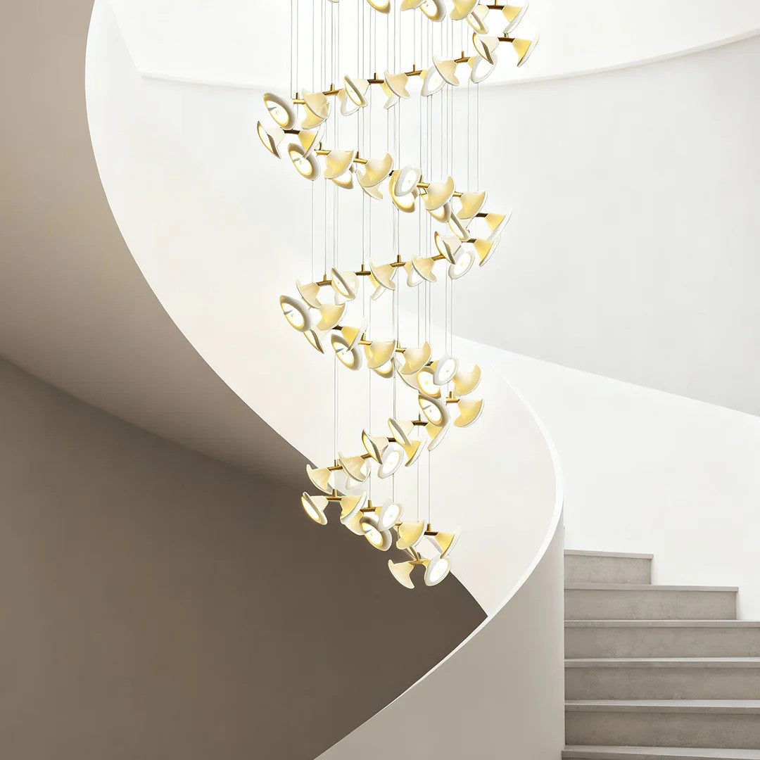 Ceramic Luxury Chandeliers Tulip Flower Ceiling Light