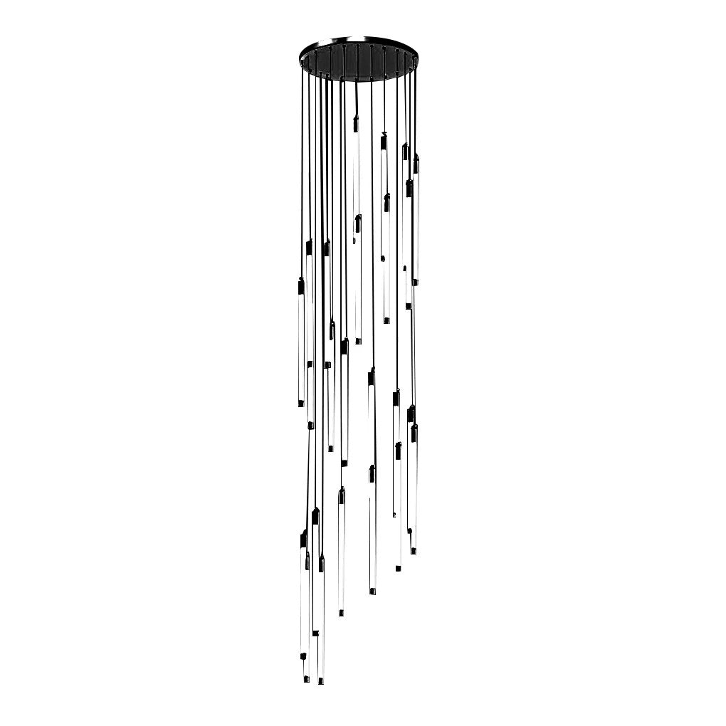 Modern Acrylic Spiral Tube Chandelier For Staircase Ceiling Light