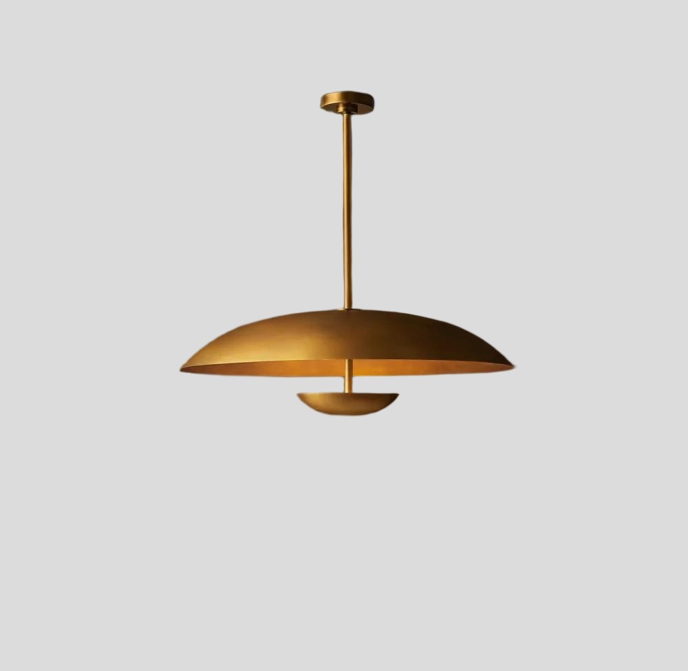 Cosmo Tiered Steel Disc Pendant 24" 