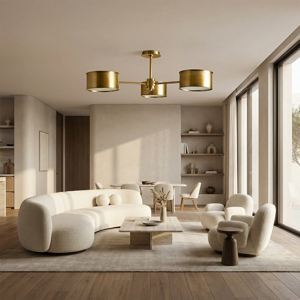 Daphne 3 Lights Metal Semi-Flush Mount