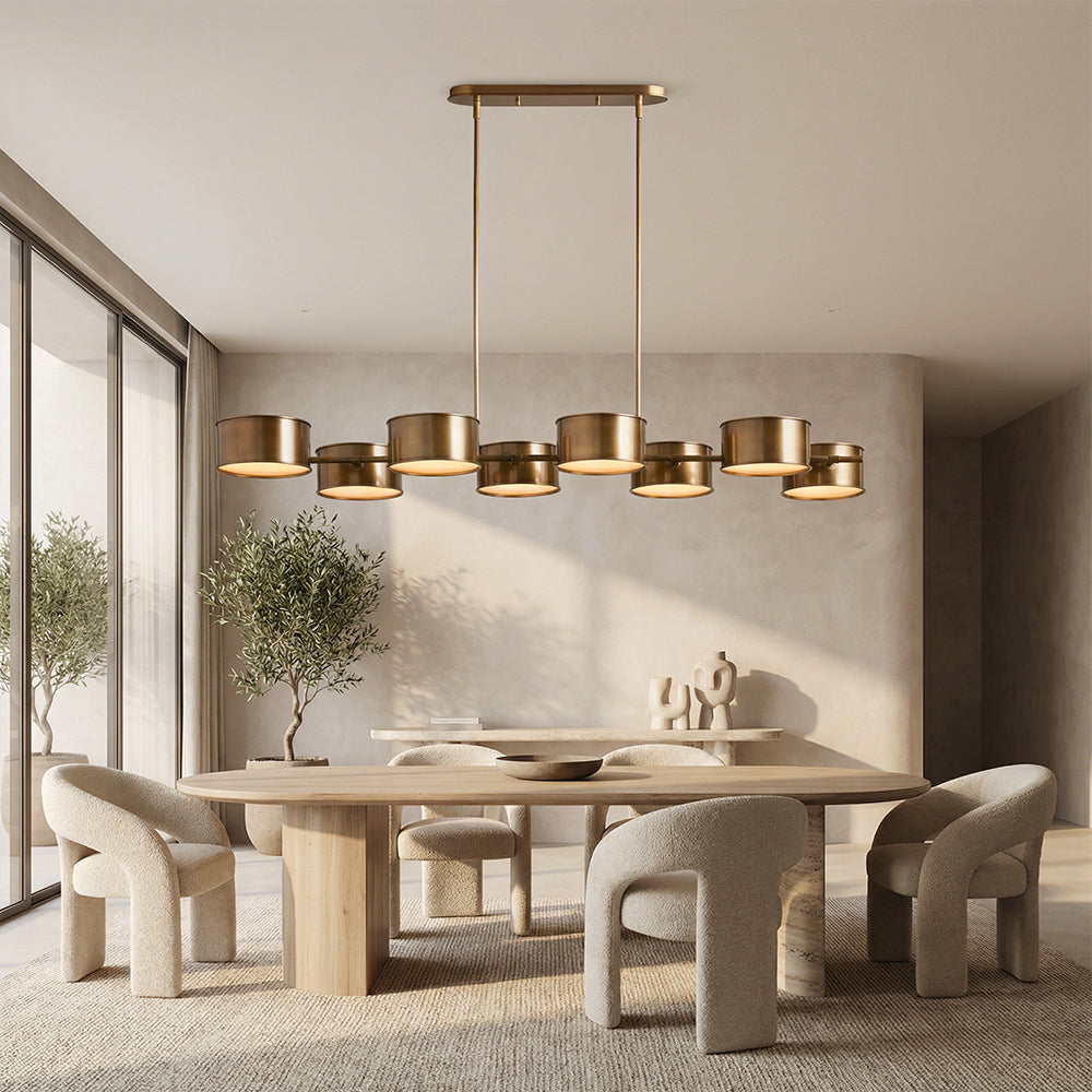 Daphne Linear Metal Drum Chandelier