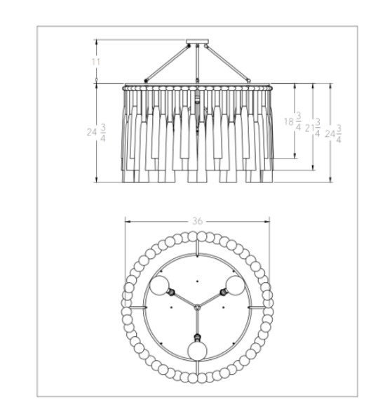 Dawnel Tassel Chandelier 