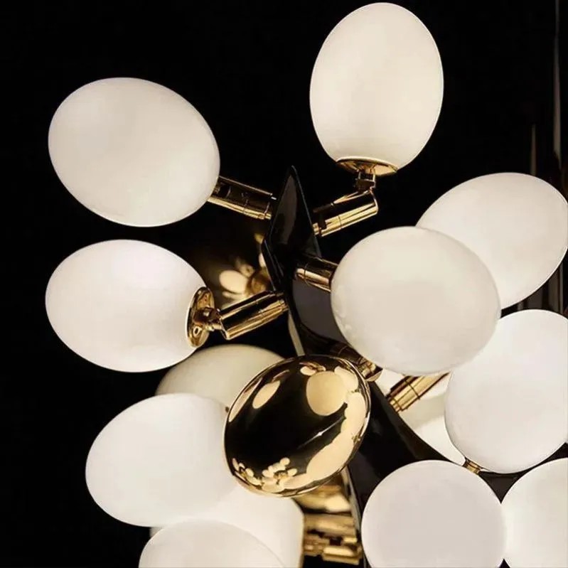 Escamoles Grape Cascading Branch Glass Chandelier