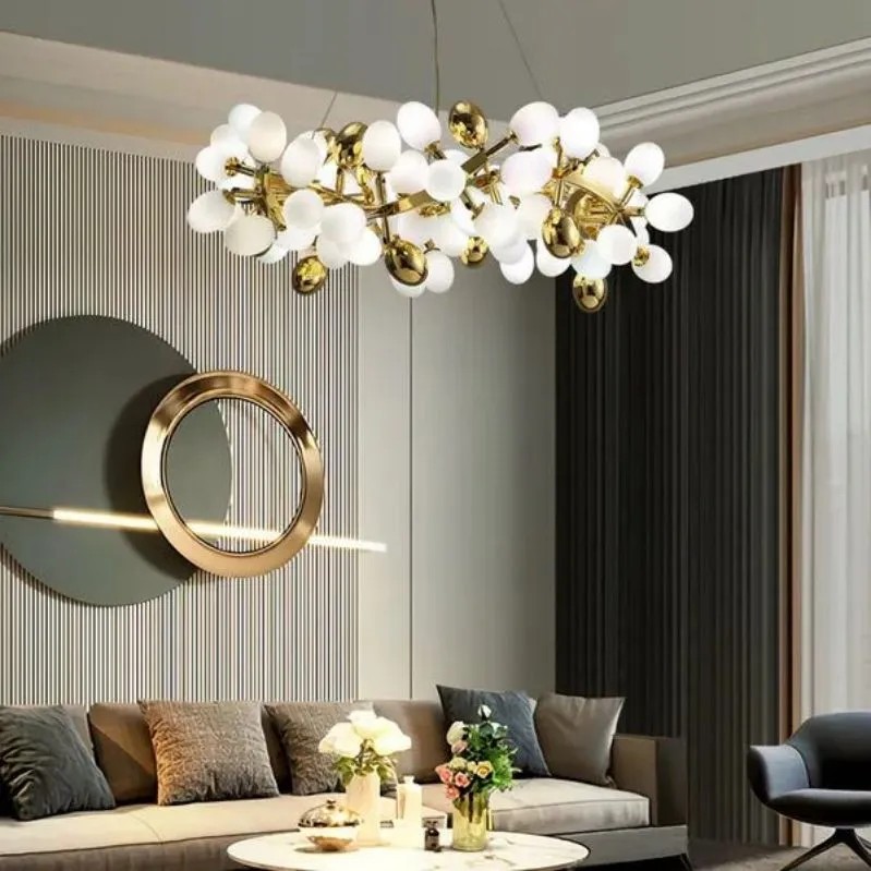 Escamoles  Round Modern Grape Branch Chandelier