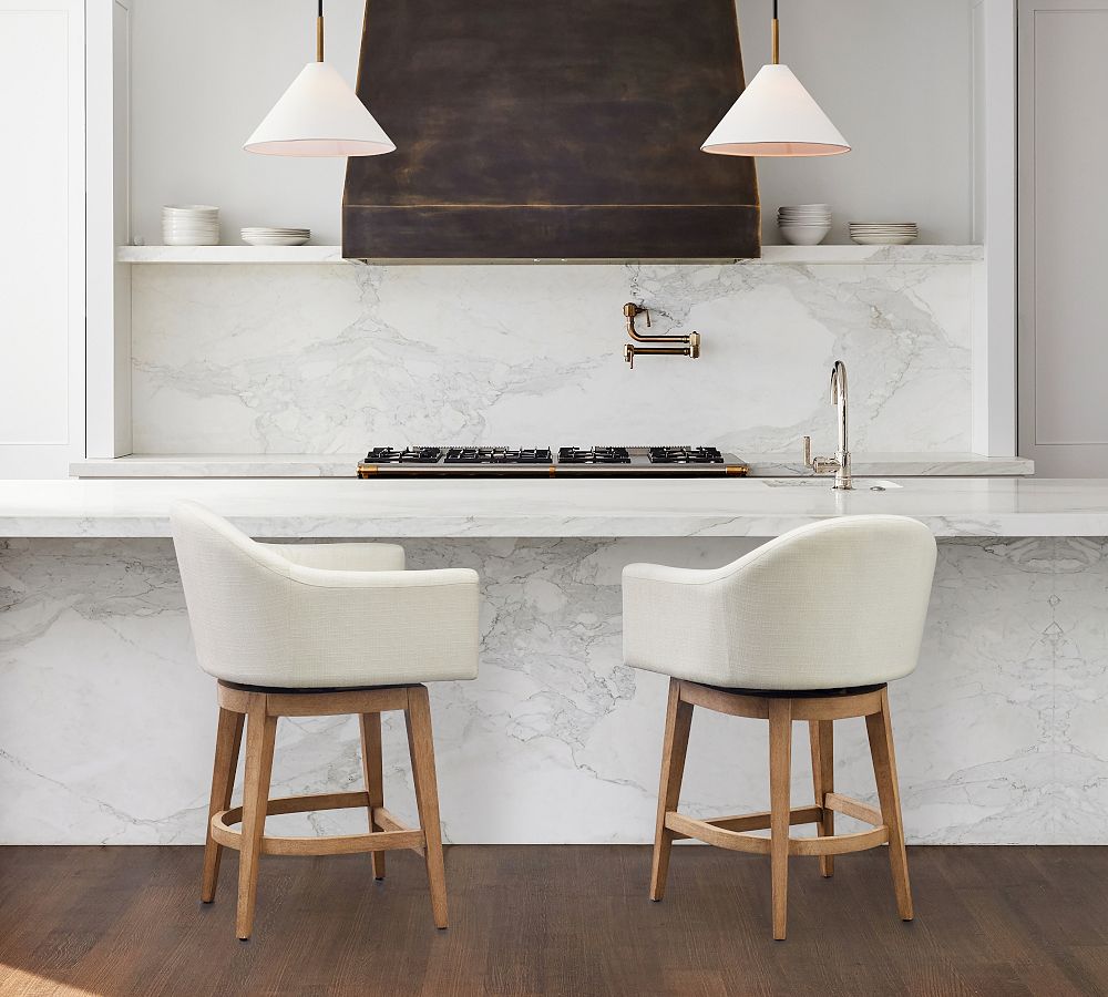 Galen Upholstered Swivel Bar Stool