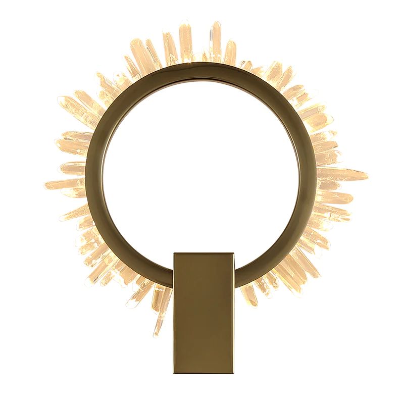Besy Rock Crystal Ring Wall Sconce