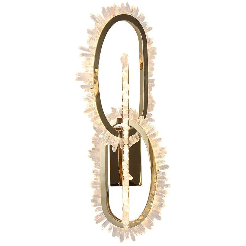 Besy Rock Crystal Unique Modern Wall Sconce