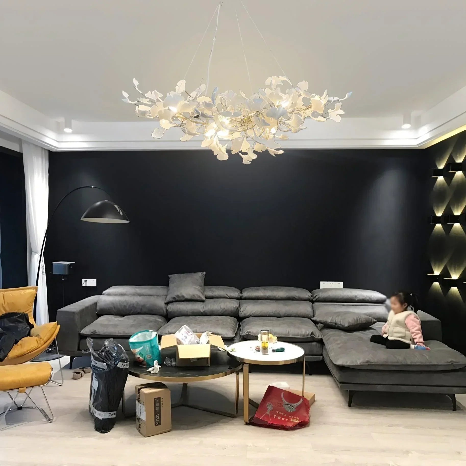Ceramic Gingko Chandelier B - thebelacan