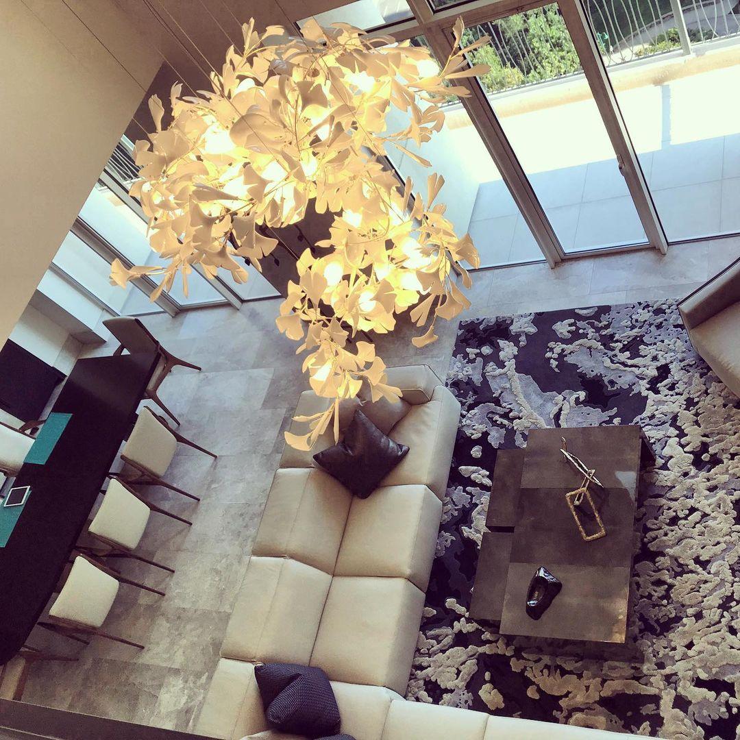 Ceramic Gingko Chandelier B - thebelacan