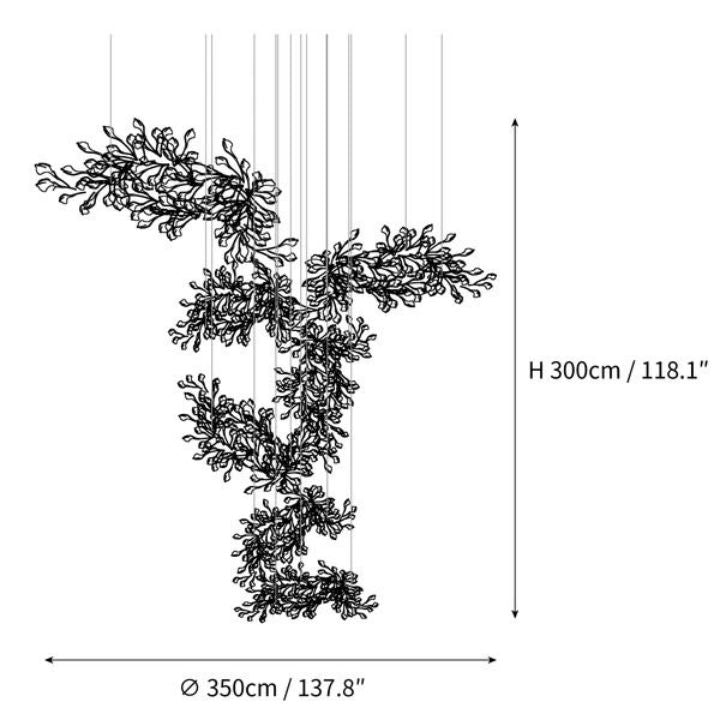 Gingko Combination Chandelier - thebelacan
