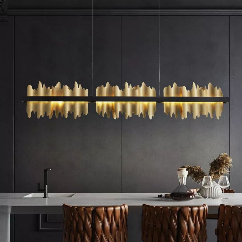 Hill Modern Sculpture Linear Chandelier - thebelacan