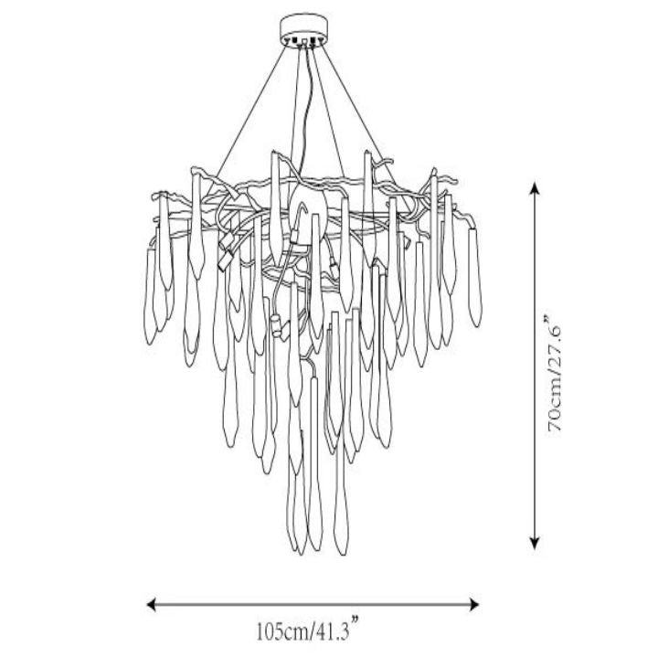 Icicle Crystal Luxury Branch Chandelier - thebelacan