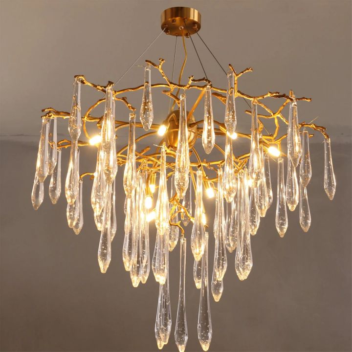 Icicle Crystal Luxury Branch Chandelier - thebelacan
