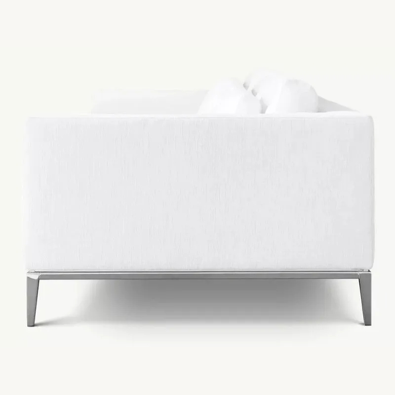 Italia Taper Arm 3-Seat Sofa - Metal Base