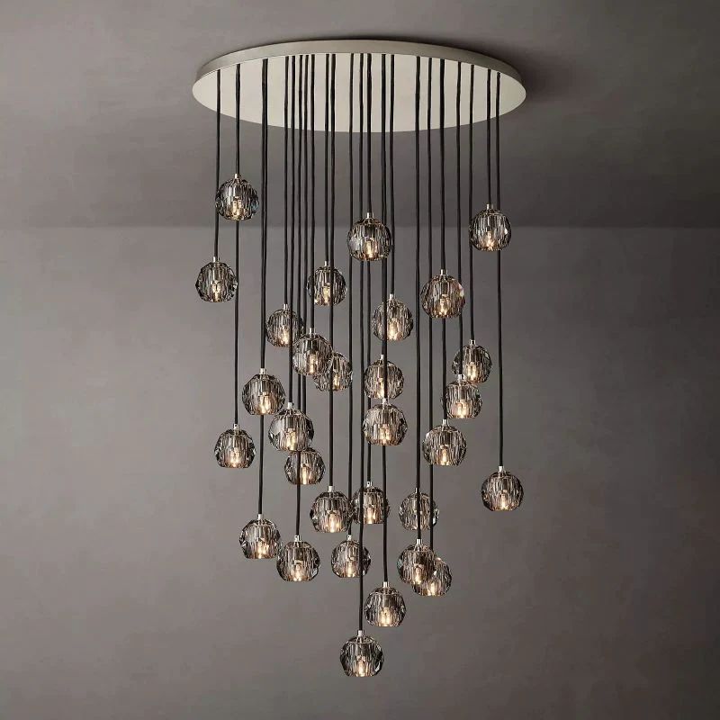 Kristina Glass Round Cluster Chandelier 40''