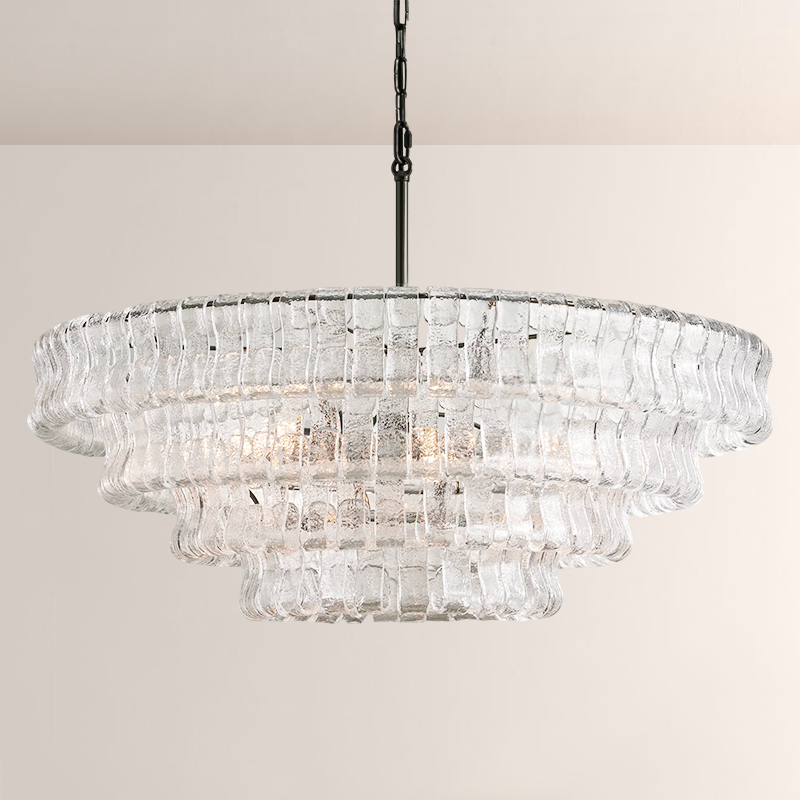 Lime 4-Tier Glass Round Chandelier - thebelacan