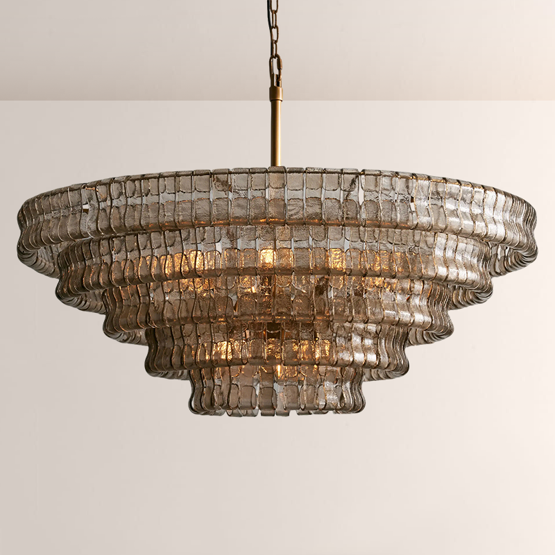 Lime 4-Tier Glass Round Chandelier - thebelacan