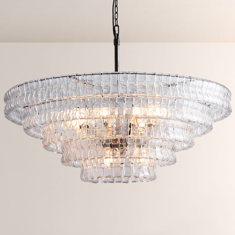 Lime 4-Tier Glass Round Chandelier - thebelacan