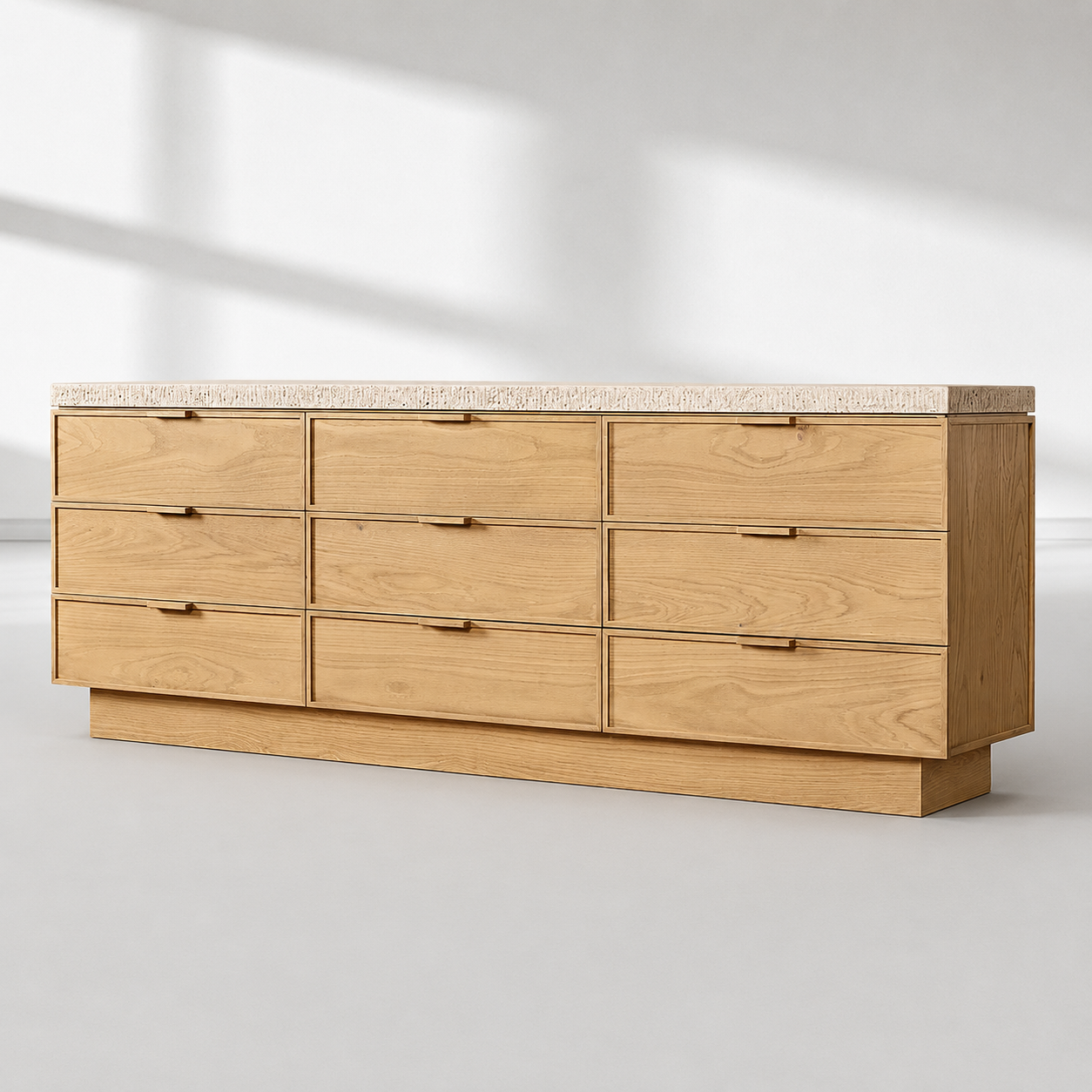 Lumi 9-Drawer Dresser For Living Room 