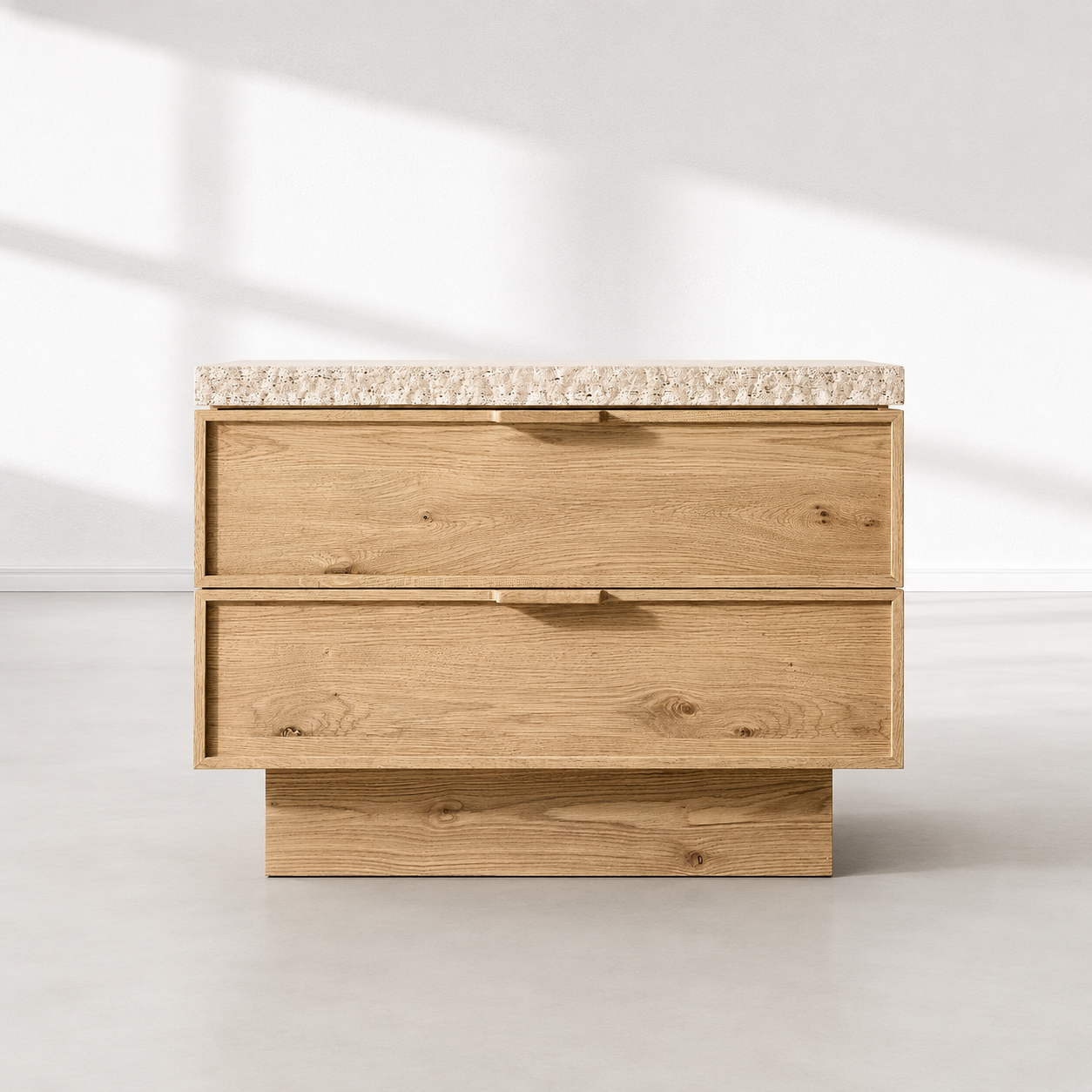 Lumi Closed Nightstand For Bedroom 
