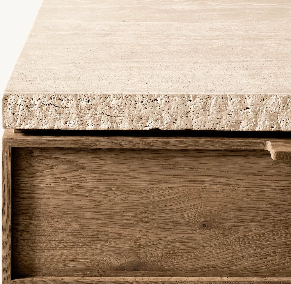 Lumi Closed Nightstand For Bedroom 