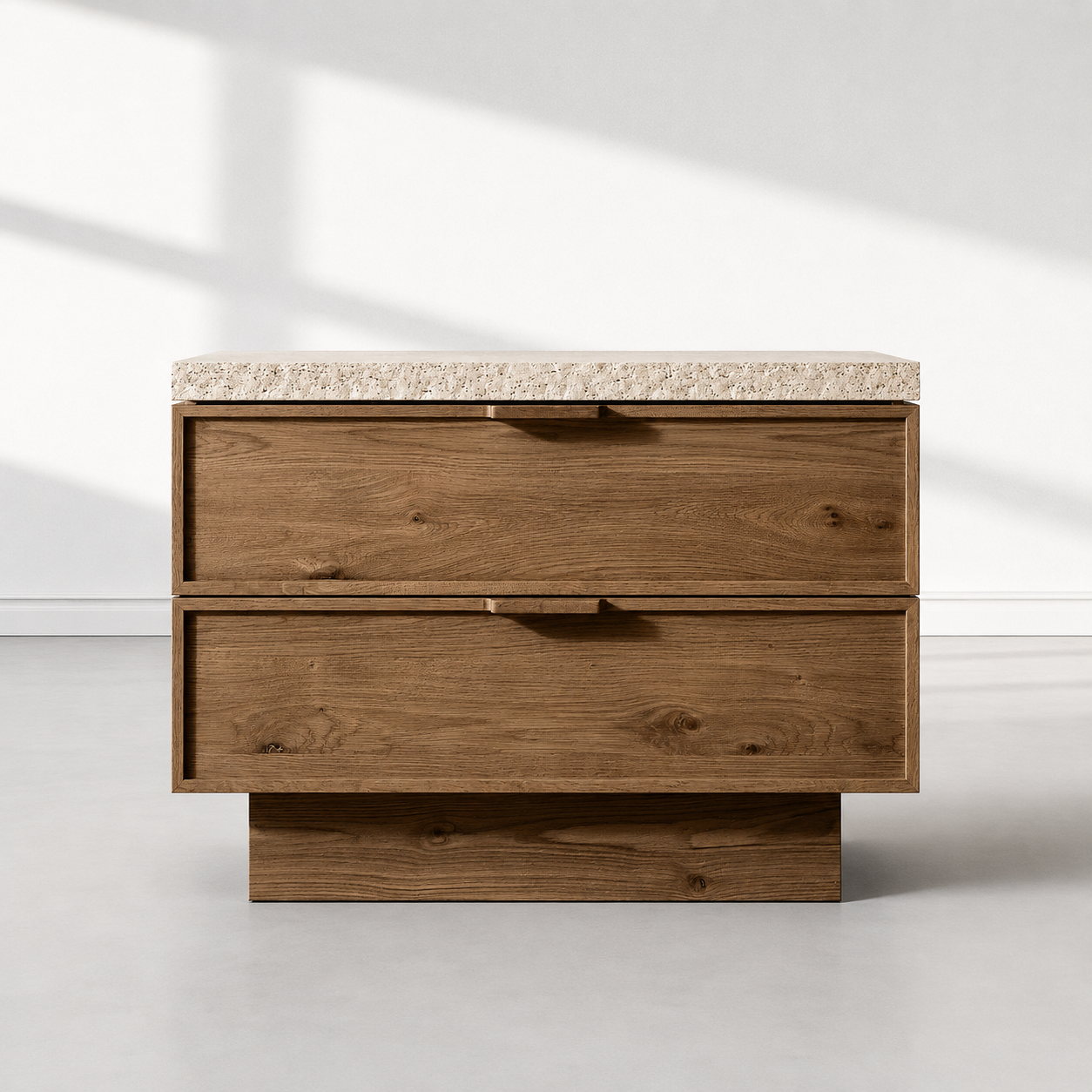 Lumi Closed Nightstand For Bedroom 