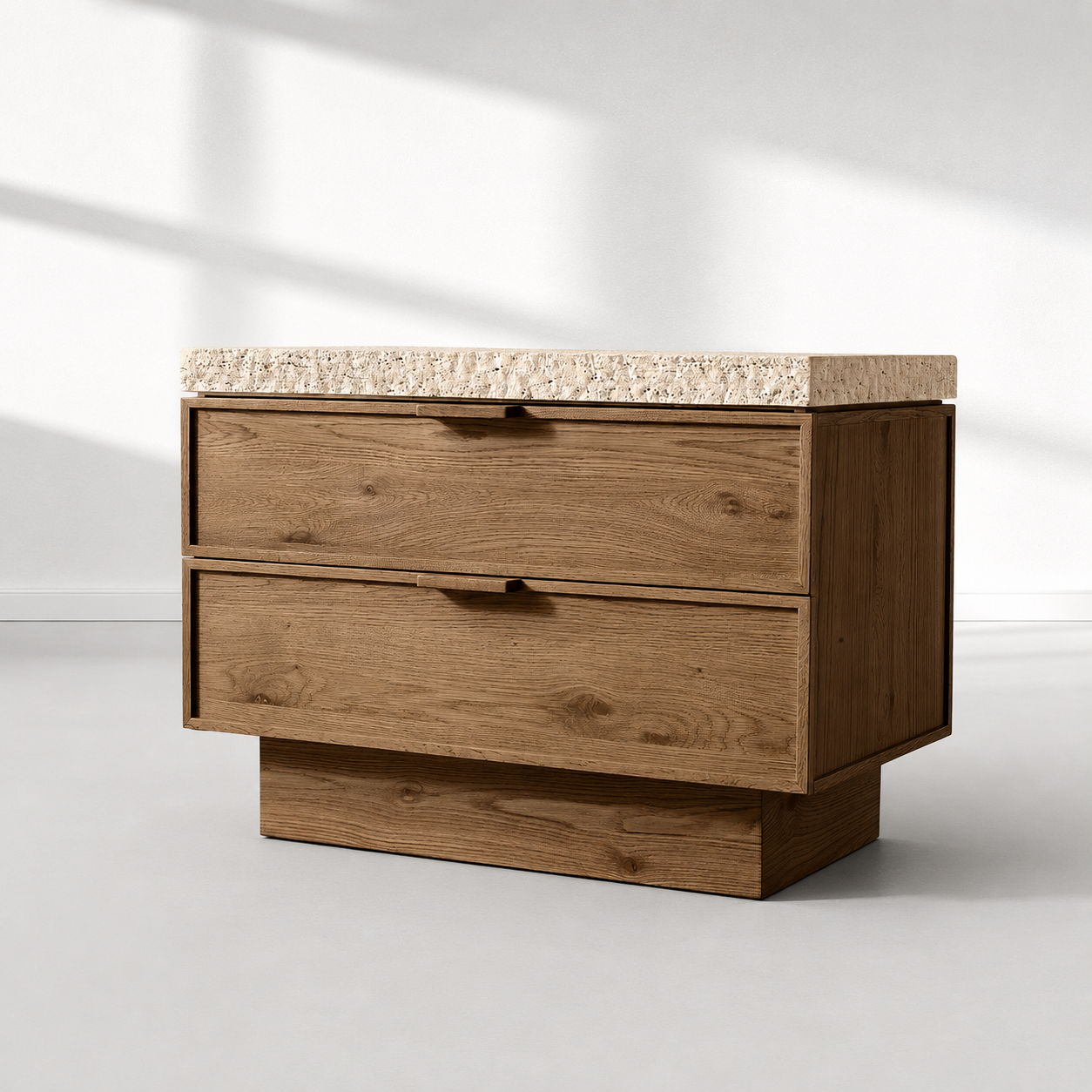 Lumi Closed Nightstand For Bedroom 