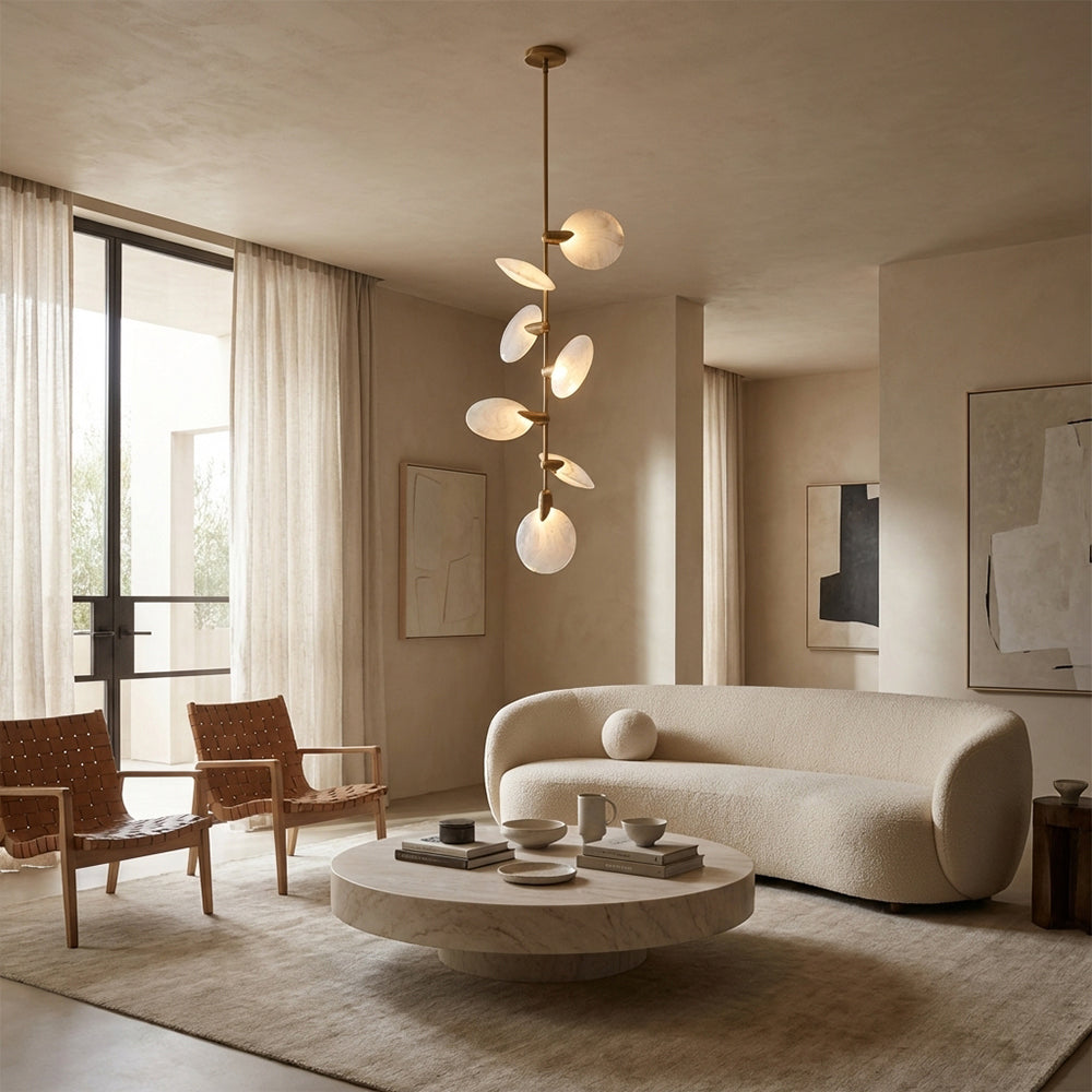 Lyle Nautilus Glass Disc Pendant Light