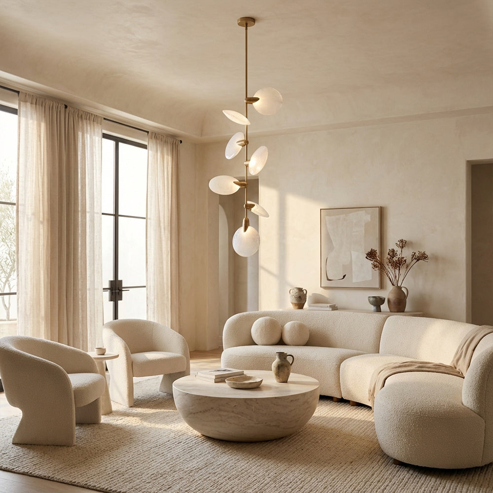 Lyle Nautilus Glass Disc Pendant Light