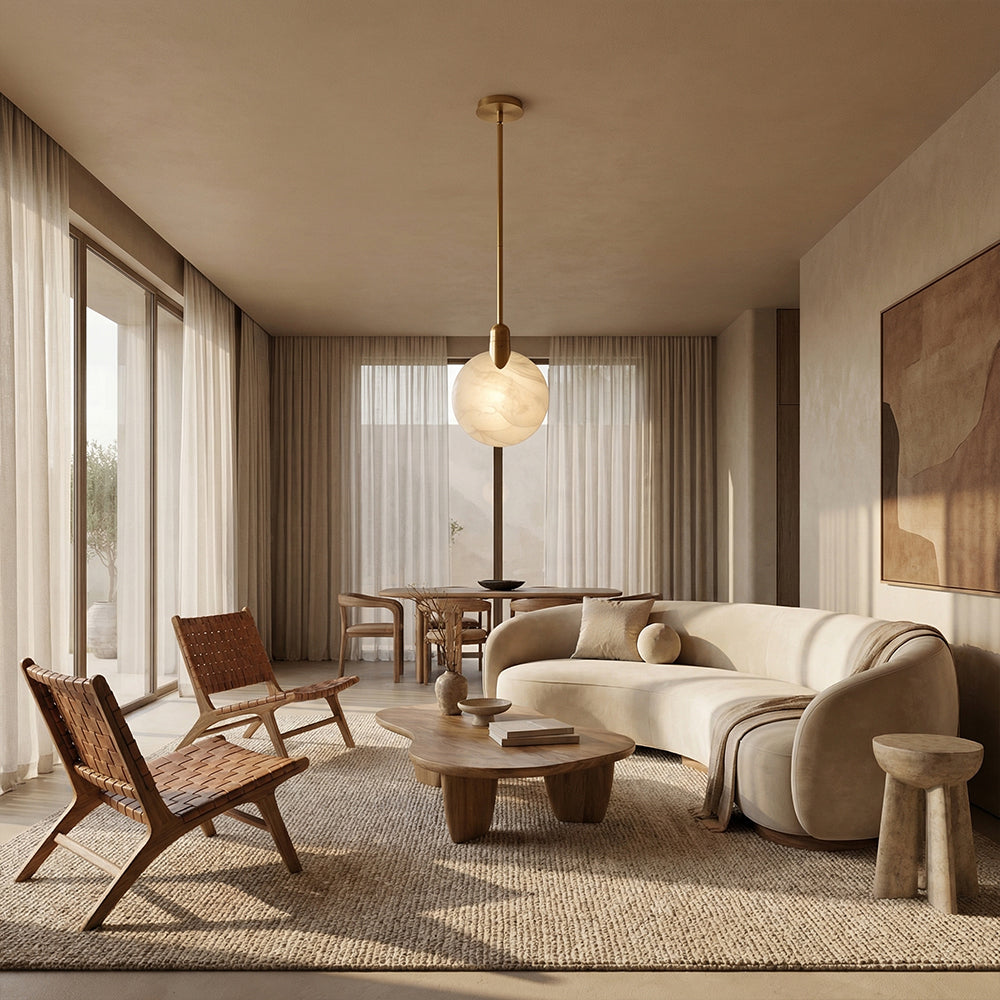 Lyle Orb Single Disc Pendant Light