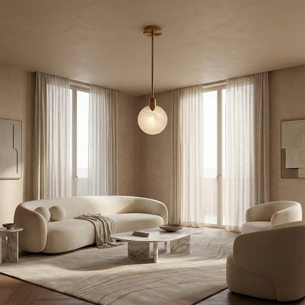 Lyle Orb Single Disc Pendant Light