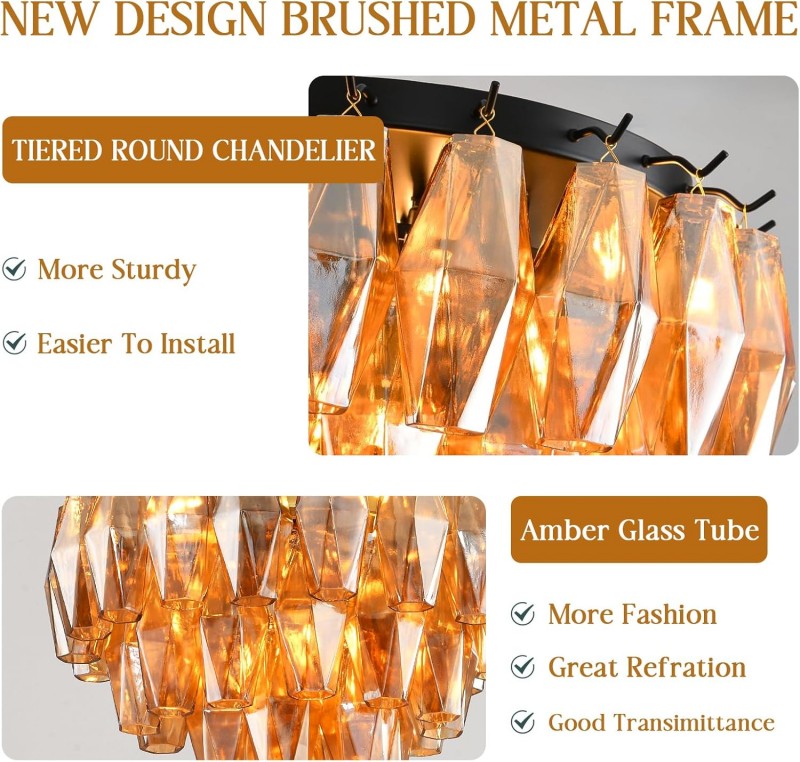 Modern Evelyn Glass Flush Mount