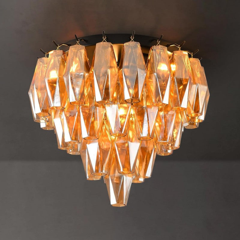 Modern Evelyn Glass Flush Mount