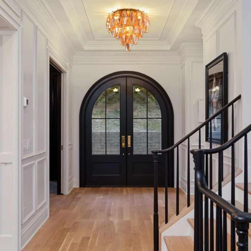 Modern Evelyn Glass Flush Mount