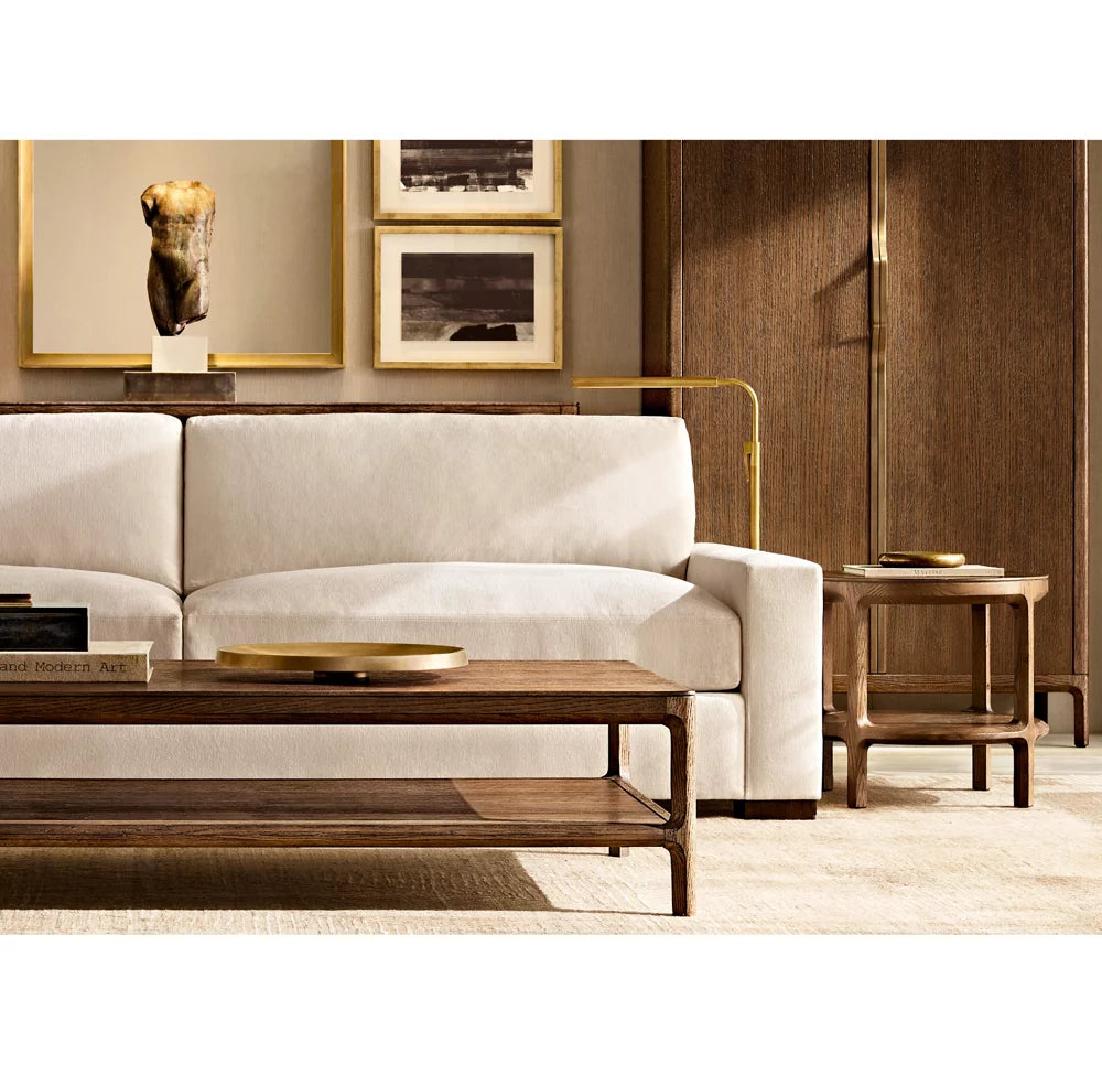 Reed Rectangular Oak Coffee Table