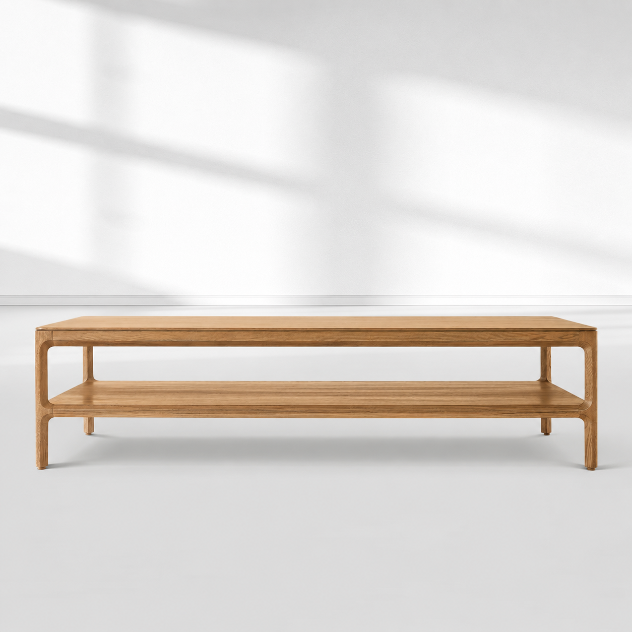 Reed Rectangular Oak Coffee Table
