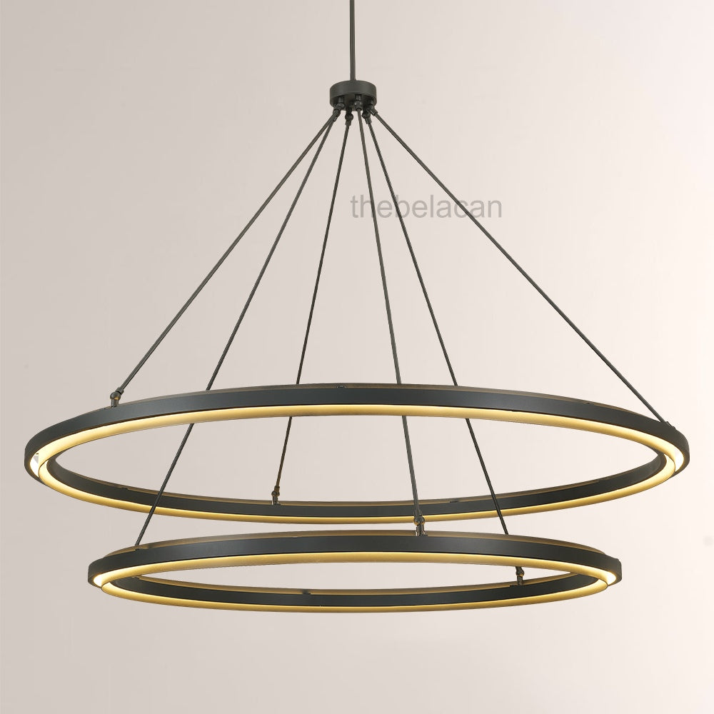 Peral 2-Tier Round Chandelier 60" - thebelacan