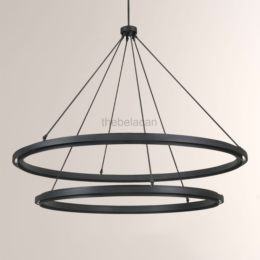 Peral 2-Tier Round Chandelier 60" - thebelacan