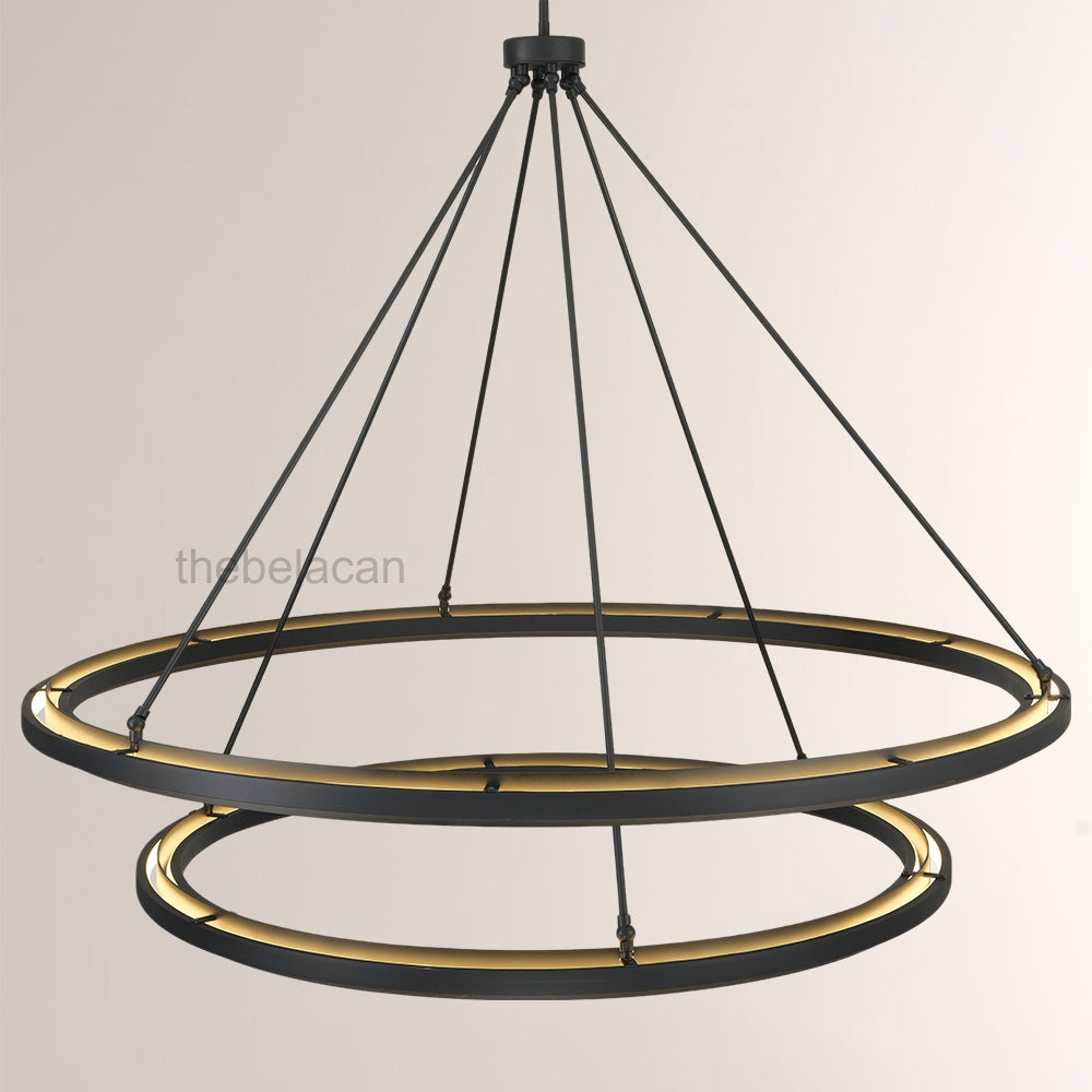Peral 2-Tier Round Chandelier 60" - thebelacan