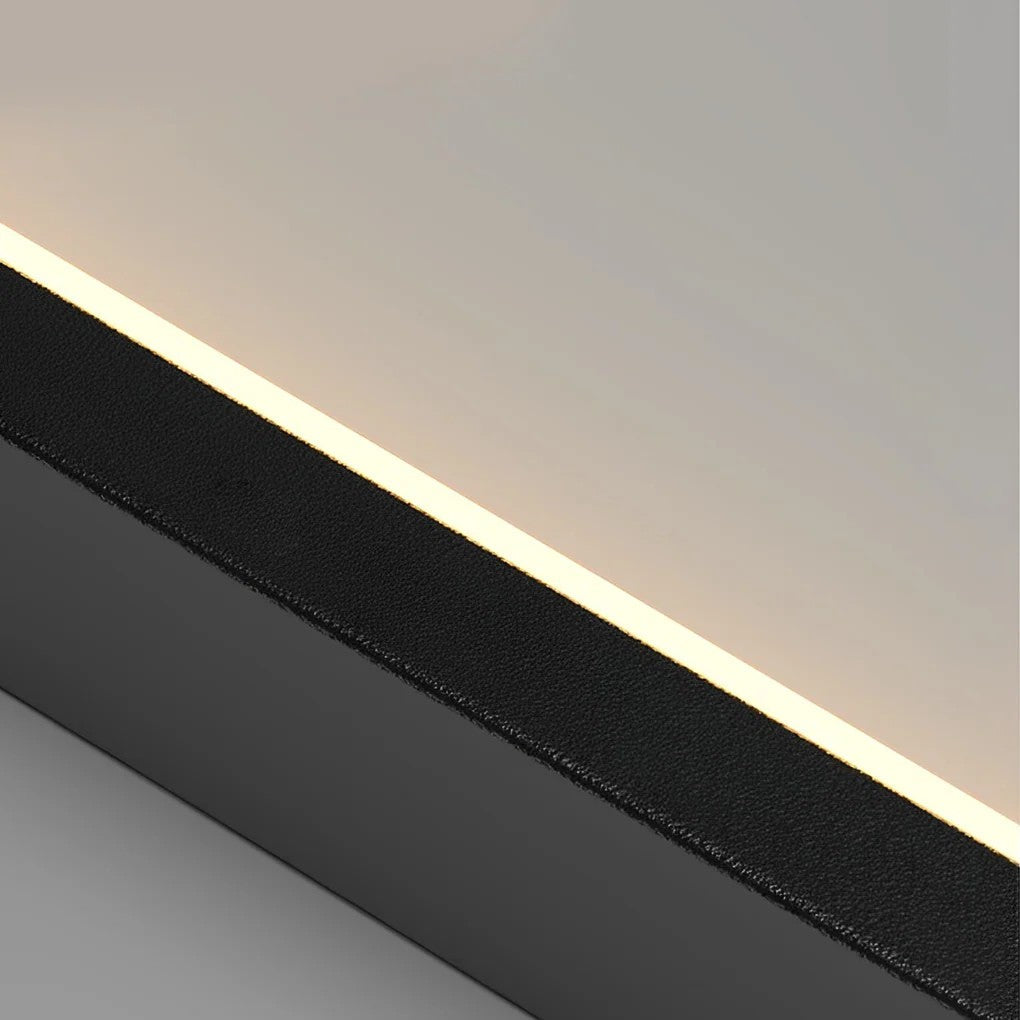  Aluminum Rectangular Frame LED Modern Duplex Stair Chandelier