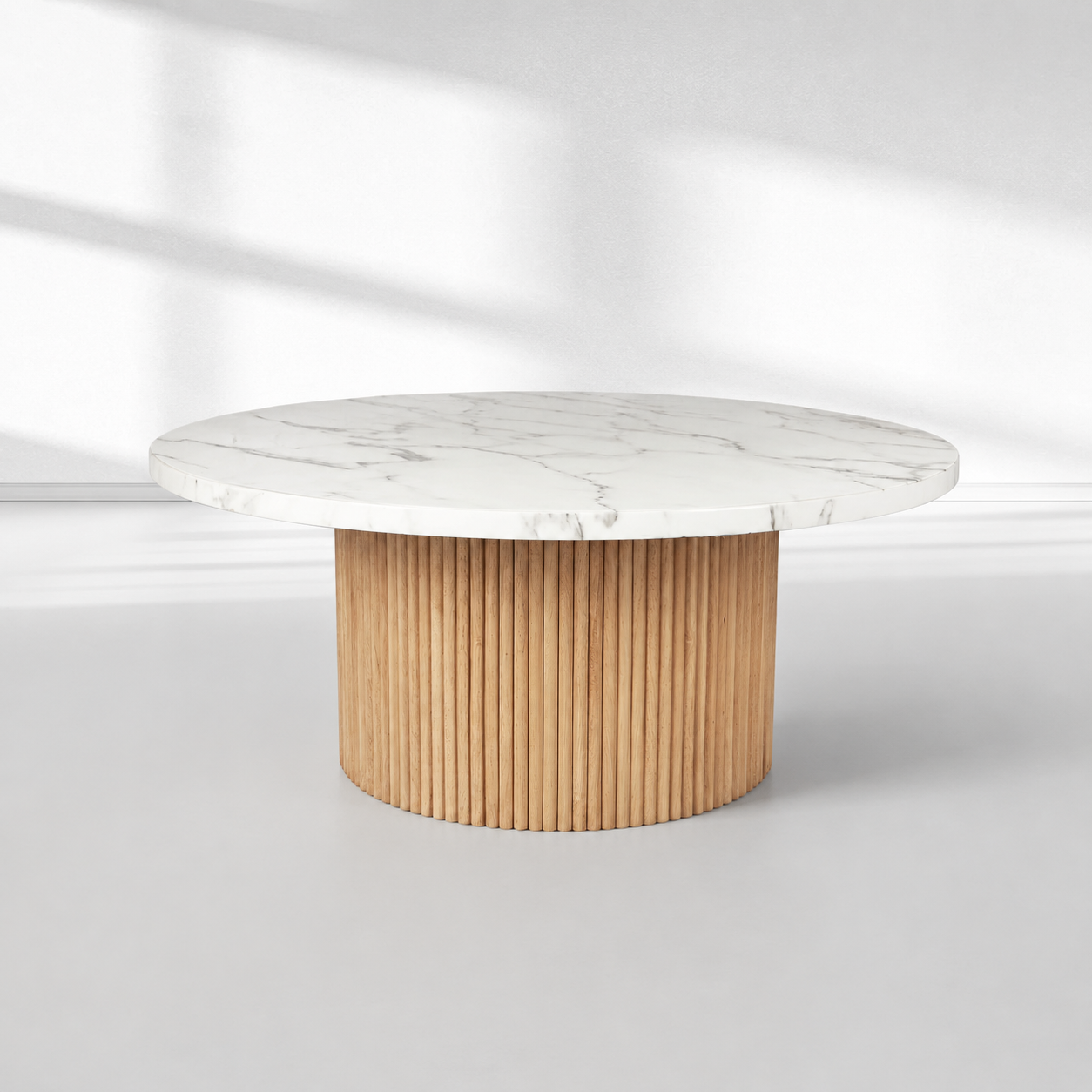Riven Round Marble Coffee Table