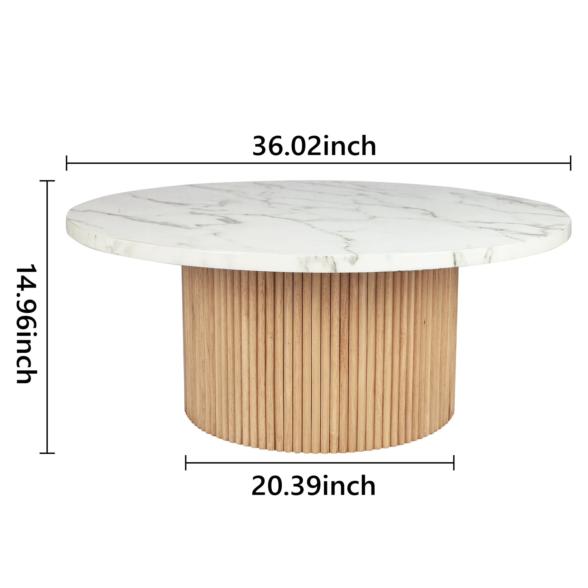 Riven Round Marble Coffee Table