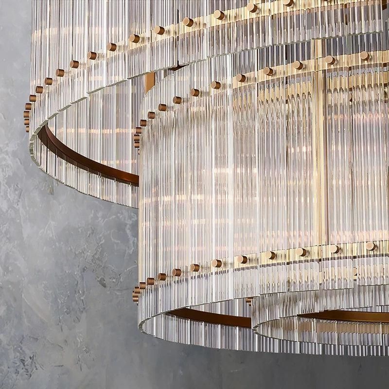 Amalia Glass Round 2-Tier Chandelier 48"