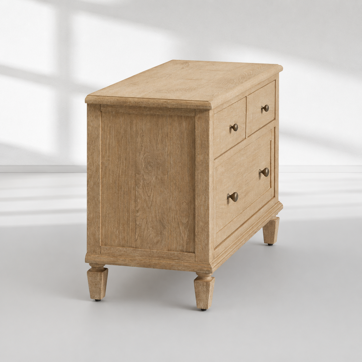 Ruston 3-Drawer Oak Nightstand